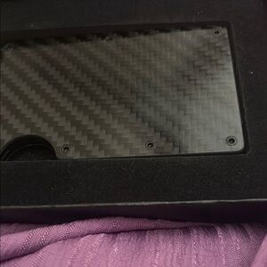 Black Carbon Fiber Textured Wallet